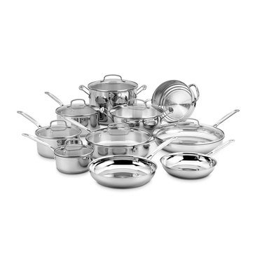 Cuisinart Chef's Classic 17-Piece Stainless Steel Cookware Set