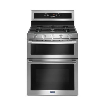 Maytag 6.0-Cu.Ft. Double Oven Freestanding Gas Range, Stainless Steel (MGT8800FZ)