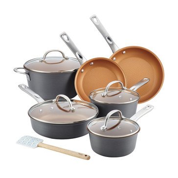Ayesha Curry 11-Piece Hard Anodized Cookware Set