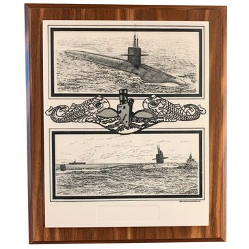 John Wills Studios USN Submariner Plaque