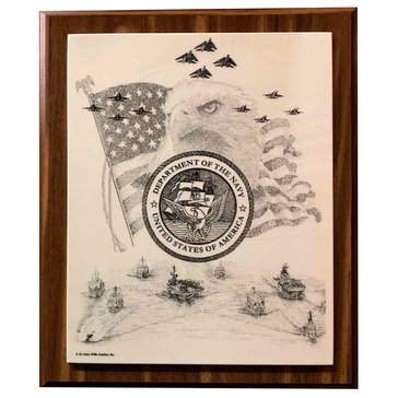 John Wills Studios USN Eagle Wall Plaque