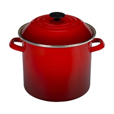 Le Creuset 10-Quart Enamel Over Steel Stock Pot, Cerise