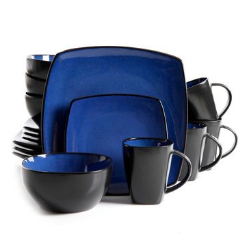 Gibson Elite Soho Lounge 16-piece Stoneware Square Dinnerware Set