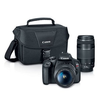 Canon Rebel T7 2 w/EF-S18-55mm EF 75-300 mm Lens Bundle