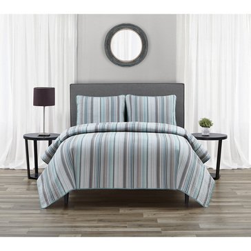 Harbor Home 3-Piece Yarn Dyed Freemont Stripe Quilt