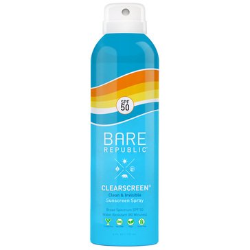 Bare Republic Clearscreen SPF50 Spray, 6oz