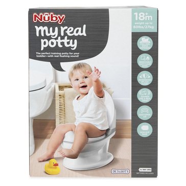 Nuby My Real Potty Training Toilet with Life Like Flush Button and Sound