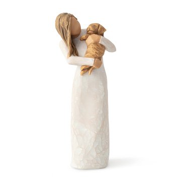 Willow Tree Adorable You with Dog Figurine