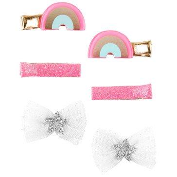 Carters Baby Girls' Rainbow Star 6-Pack Hair Clips