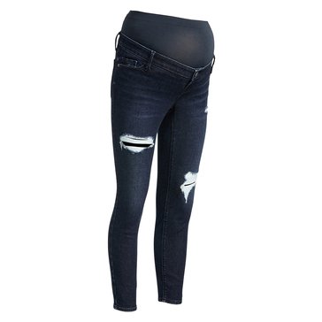 Old Navy Maternity Premium Full Panel Rockstar Super Skinny Ripped Jeans