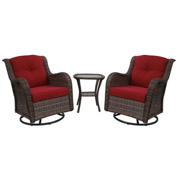 Harbor Home Winston 3-Piece Wicker Chat Set