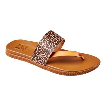 Reef Women's Cushion Sol Leopard T-Strap  Sandal