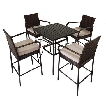 Harbor Home Hutch 5-Piece High Dining Set