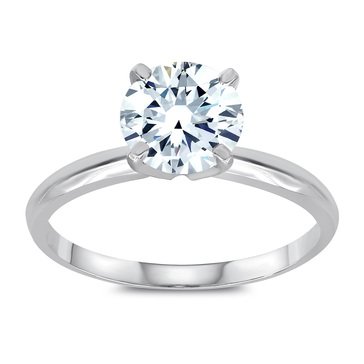 Lab Grown 1 CT.TW. Diamond Ring, 14K White Gold