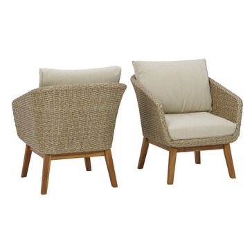 Signature Design by Ashley Crystal Cave Outdoor Lounge Chair with Cushion Set of 2