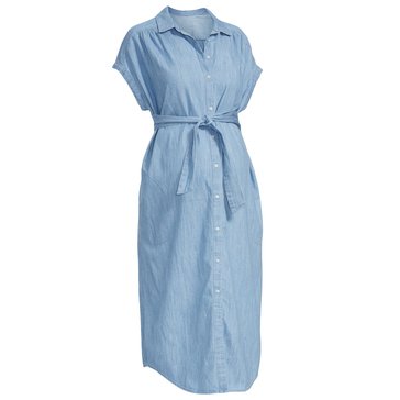 Old Navy Maternity Chambray Midi Dress