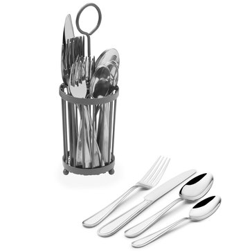 Pfaltzgraff Westfield 16-piece Flatware Round Caddy