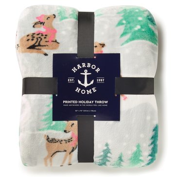 Harbor Home Skating Deer Throw