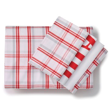 Harbor Home 6-Piece Holiday Printed Sheet Set Naughty or Nice
