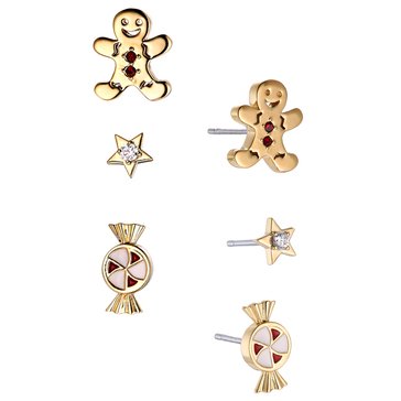 AVA Nadri Women's Secret Santa Cookie Earrings Set