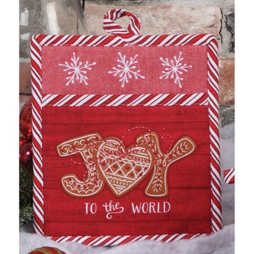 Kay Dee Gingerbread and Cocoa Joy to the World Pocket Mitt