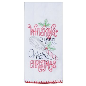 Kay Dee Gingerbread and Cocoa Whisking Embrodiered Flour Sack Towels