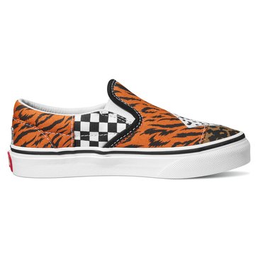 Vans Big Boys' Classic Slip-On Patchwork Dalmatian Sneaker