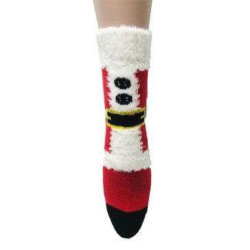 Legale Women's Santa Belt Lodge Comfy Slipper Socks