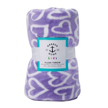 Harbor Home Hearts Printed Throw