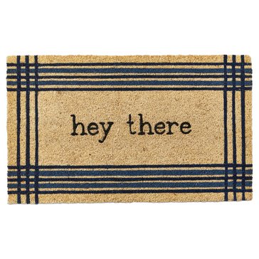 TAG Hey There Checked Coir Mat