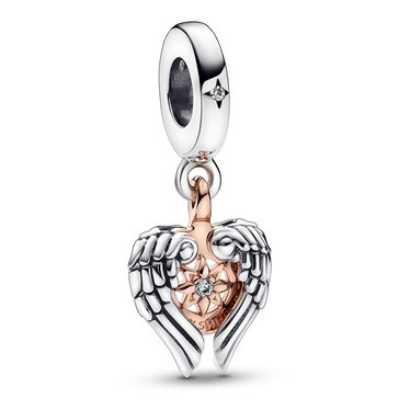 Pandora Celestial Compass Angel Wings Dangle Charm