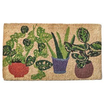 TAG Potted Plants Coir Door Mat