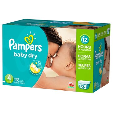 Pampers Baby Dry Size 4 Diapers,128-count