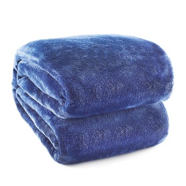 Berkshire Full/Queen Polartec Shimmer Blanket, Atlantis Blue