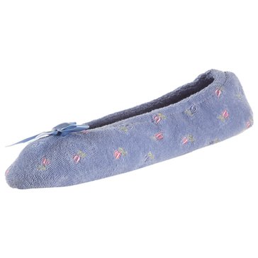 Isotoner Women's Slippers Embroidered Terry Ballerina