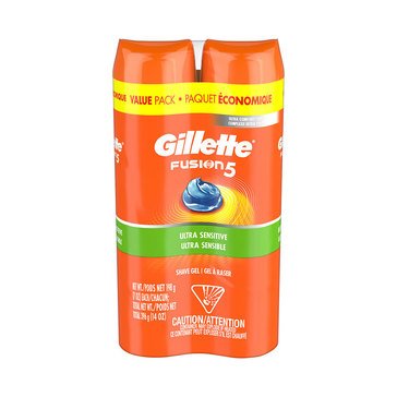 Gillette Fusion HydraGel Ultrasense Twin Pack