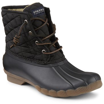 Sperry Saltwater Quilted Nylon Women's Duck Boot Black